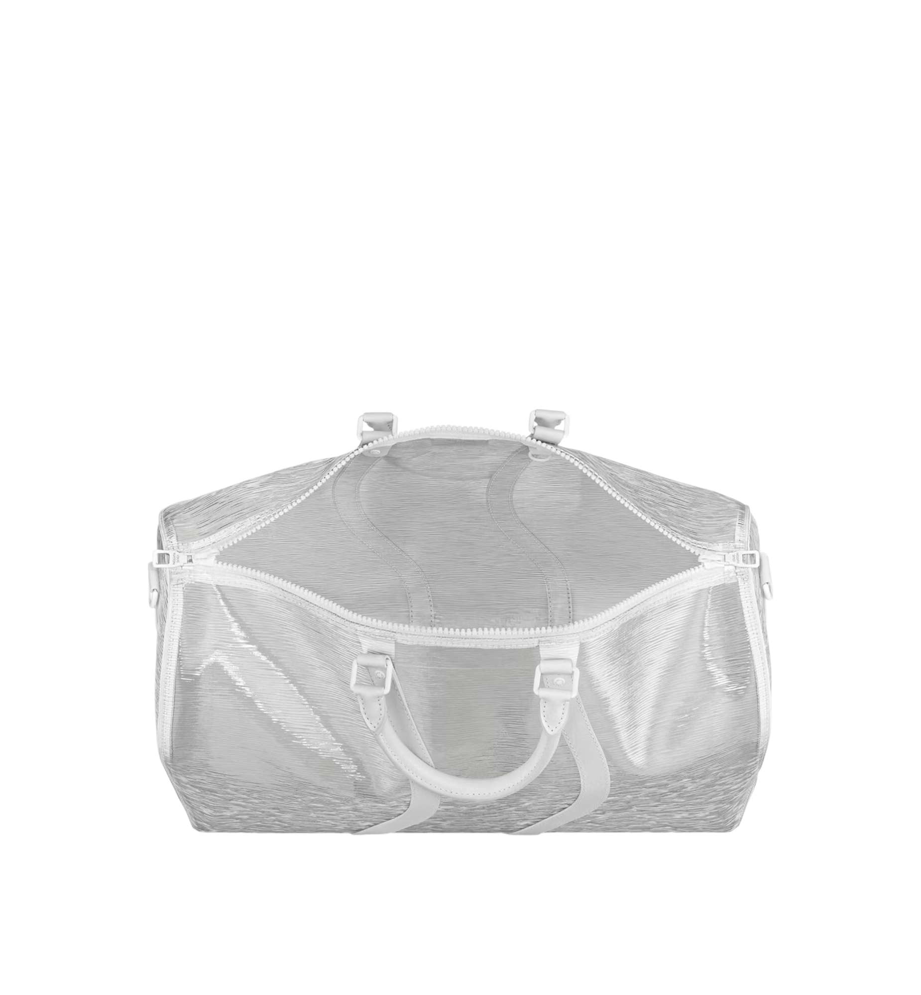 Louis Vuitton Virgil Abloh White Epi Leather Keepall Bandoulière Wavy 50 White Hardware, 2020