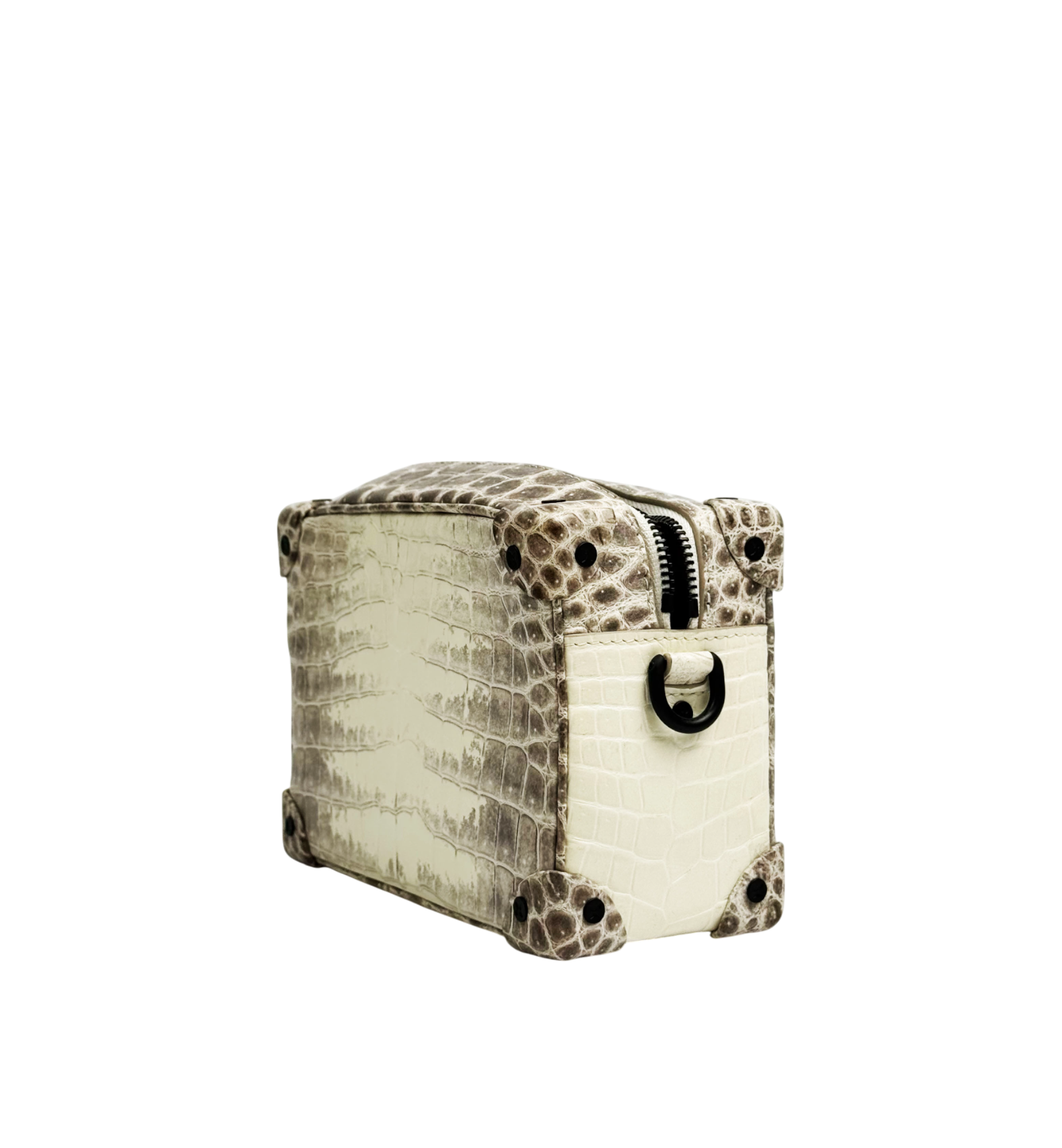 Louis Vuitton x Virgil Abloh Sahara Himalayan Crocodile Mini Soft Trunk Black Hardware