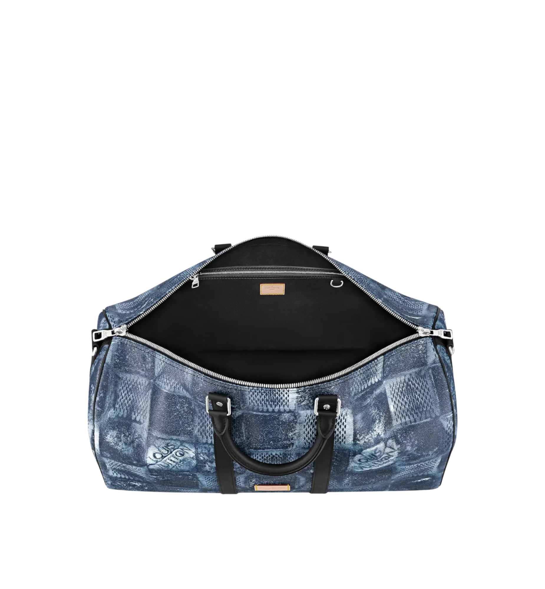 Louis Vuitton Marine Damier Salt Canvas Keepall Bandoulière 50 Silver Hardware, 2021