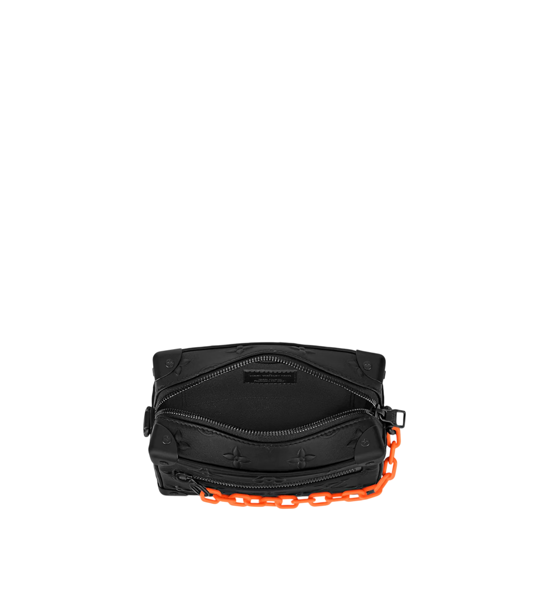Louis Vuitton Mini Soft Trunk Monogram Black Orange Chain