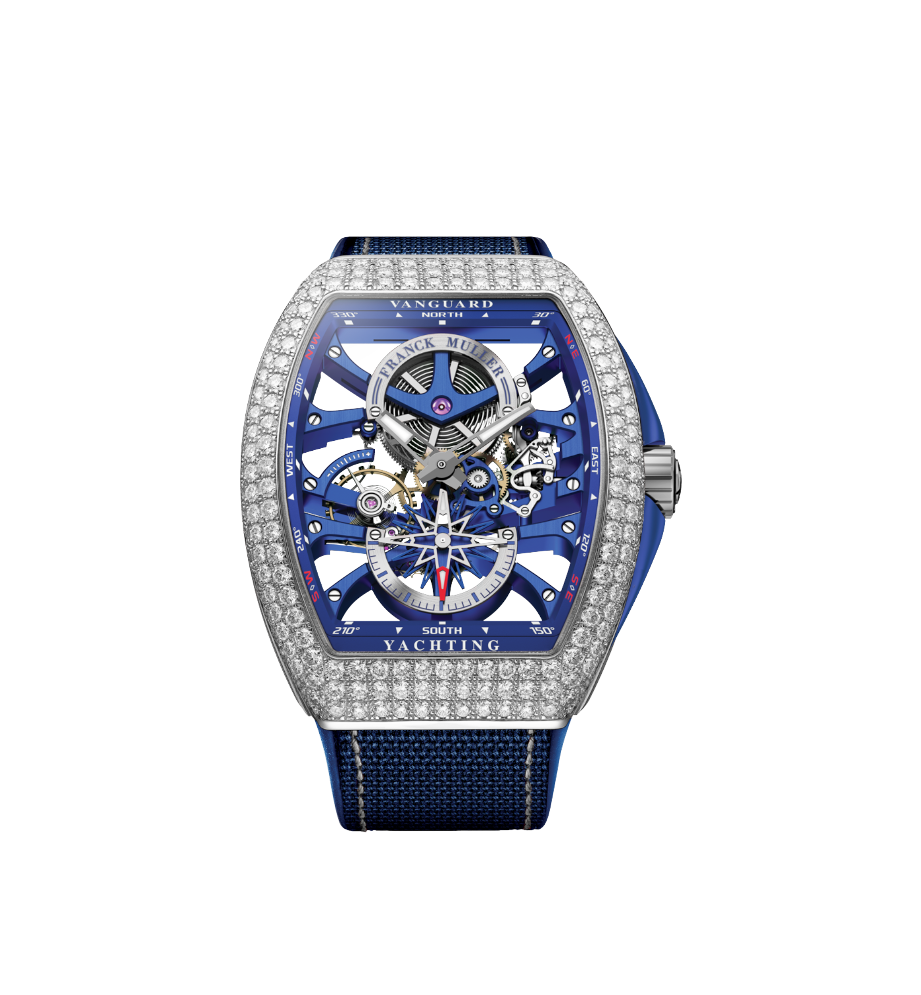 Franck Muller Vanguard Yacht  Skeleton (Diamond-Set) Ref. V45 S6 SQT YACHT ANC D AC BL - N017